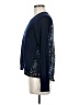 Jamison Blue Silk Pullover Sweater Size M - photo 5
