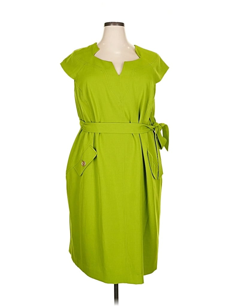 Pre-owned Kasper Casual Dress In Green