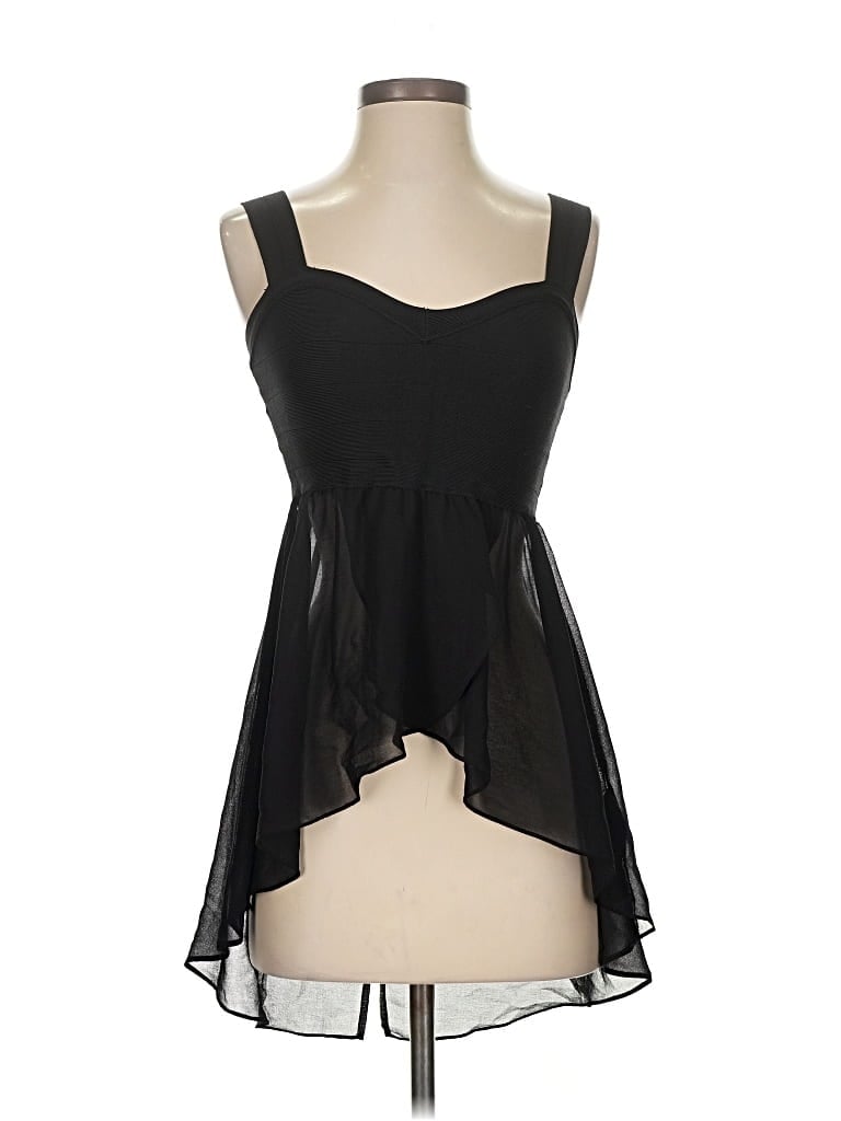 Pre-owned Bebe Sleeveless Blouse In Black
