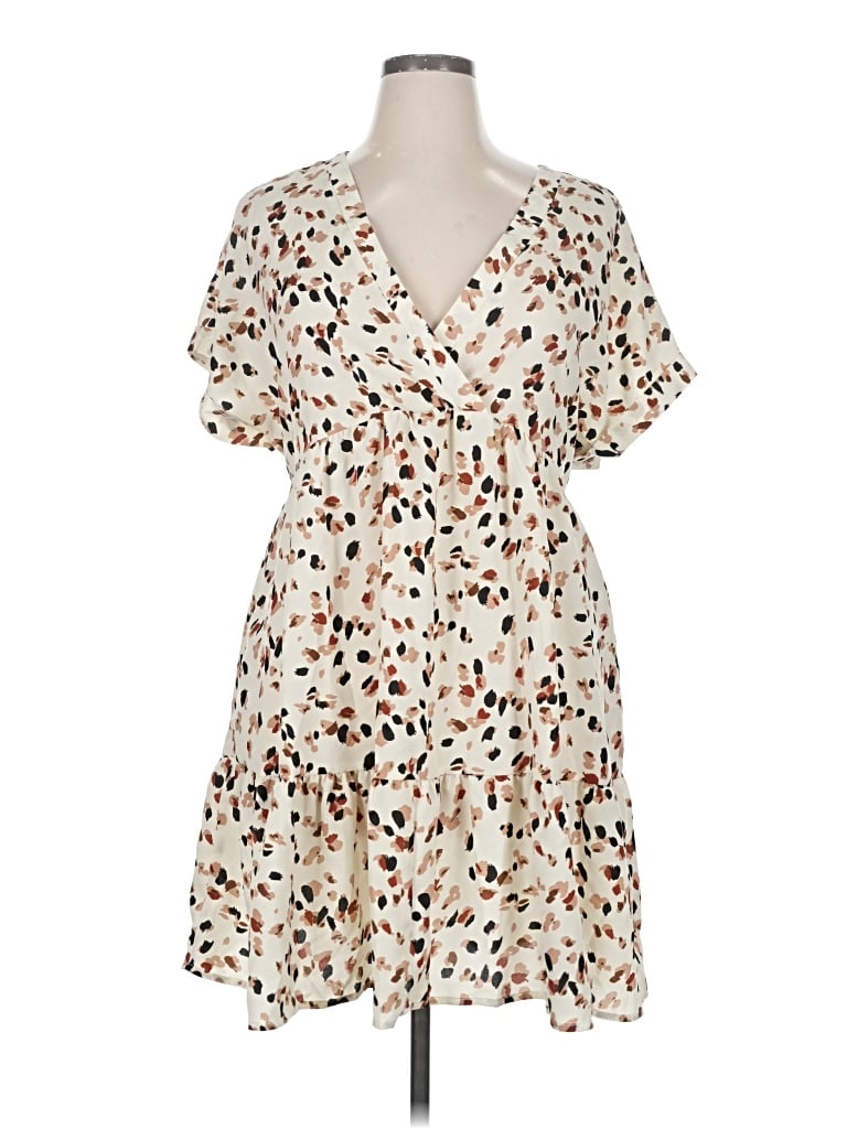 Pre-owned Shein Curve Casual Dress In White