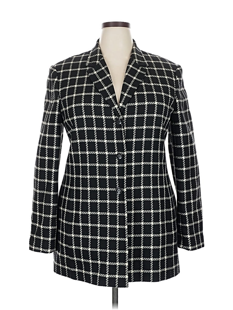 Pre-owned Talbots Wool Blazer Jacket In Black