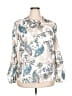 Unbranded 100% Polyester Paisley Ivory Long Sleeve Blouse Size XXL - photo 1