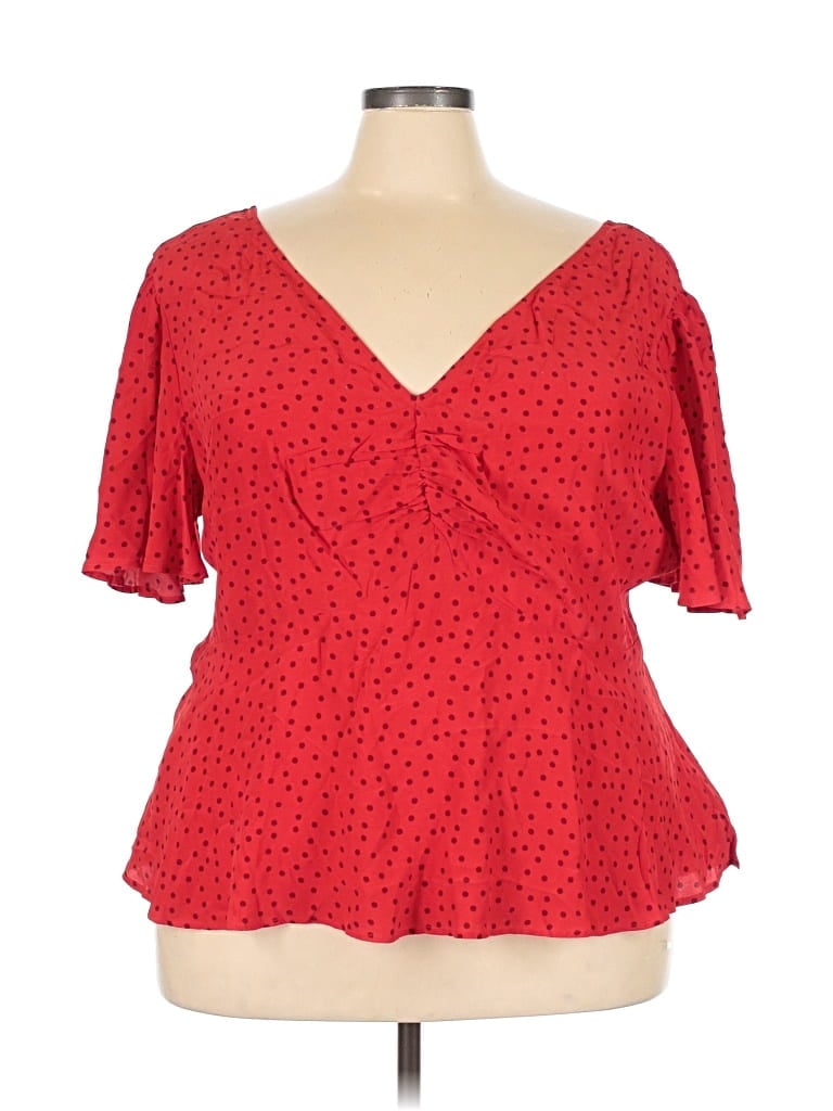 Pre-owned A New Day 3/4 Sleeve Blouse In Red