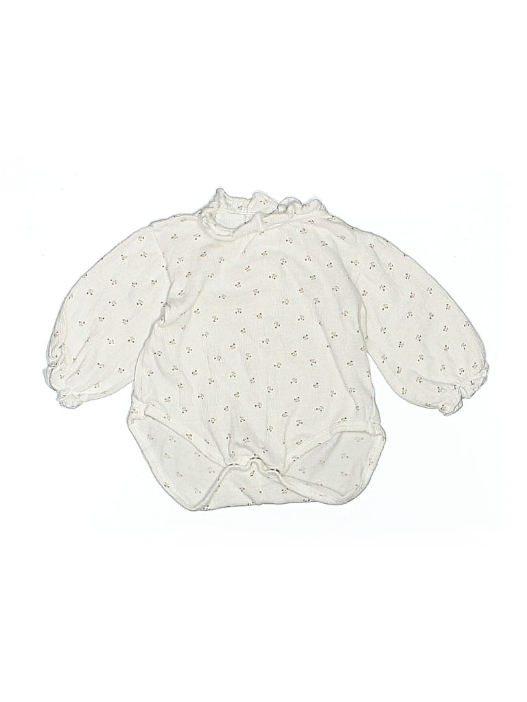 Pre-owned Zara Babies' Long Sleeve Onesie In White