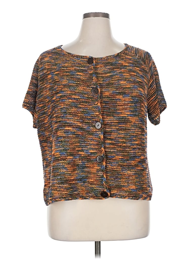 Pre-owned Jones New York Collection Cardigan Sweater In Brown