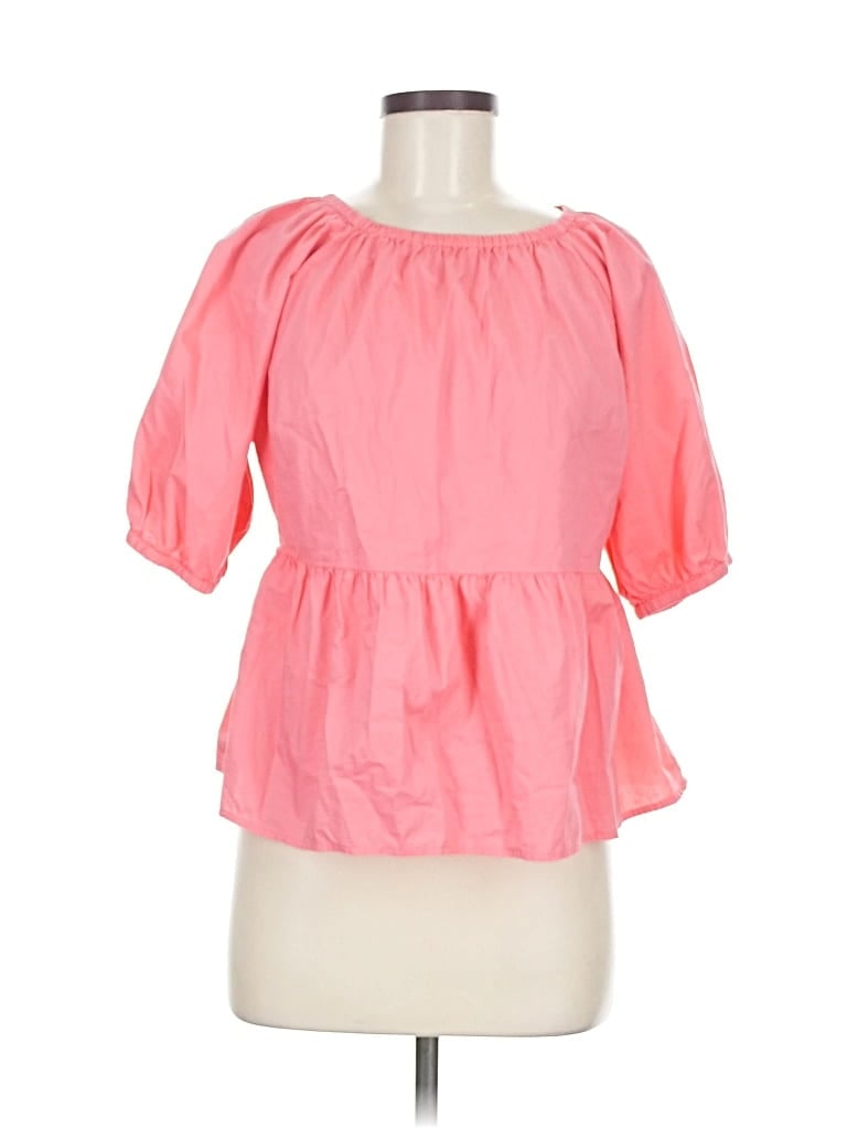 Pre-owned Old Navy Short Sleeve Blouse In Pink