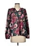 Maurices Floral Burgundy 3/4 Sleeve Blouse Size S - photo 1