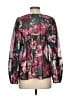 Maurices Floral Burgundy 3/4 Sleeve Blouse Size S - photo 2