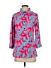 Unbranded 100% Polyester Print Pink 3/4 Sleeve Blouse Size S - photo 1