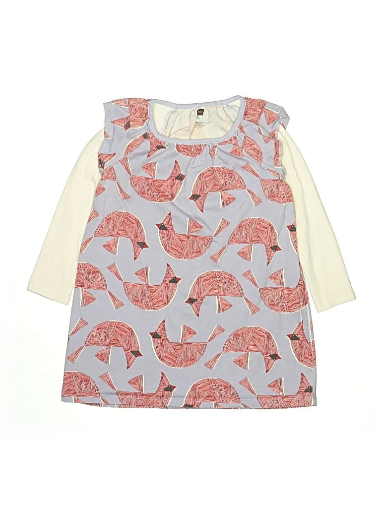 Pre-owned Tea Kids' Dress In White