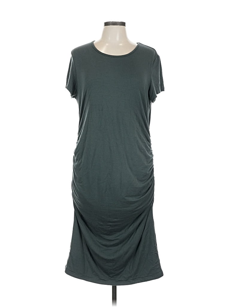 Pre-owned Quince Casual Dress In Gray