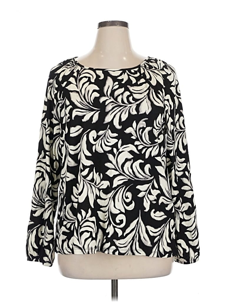 Pre-owned Isaac Mizrahi Live Long Sleeve Blouse In White