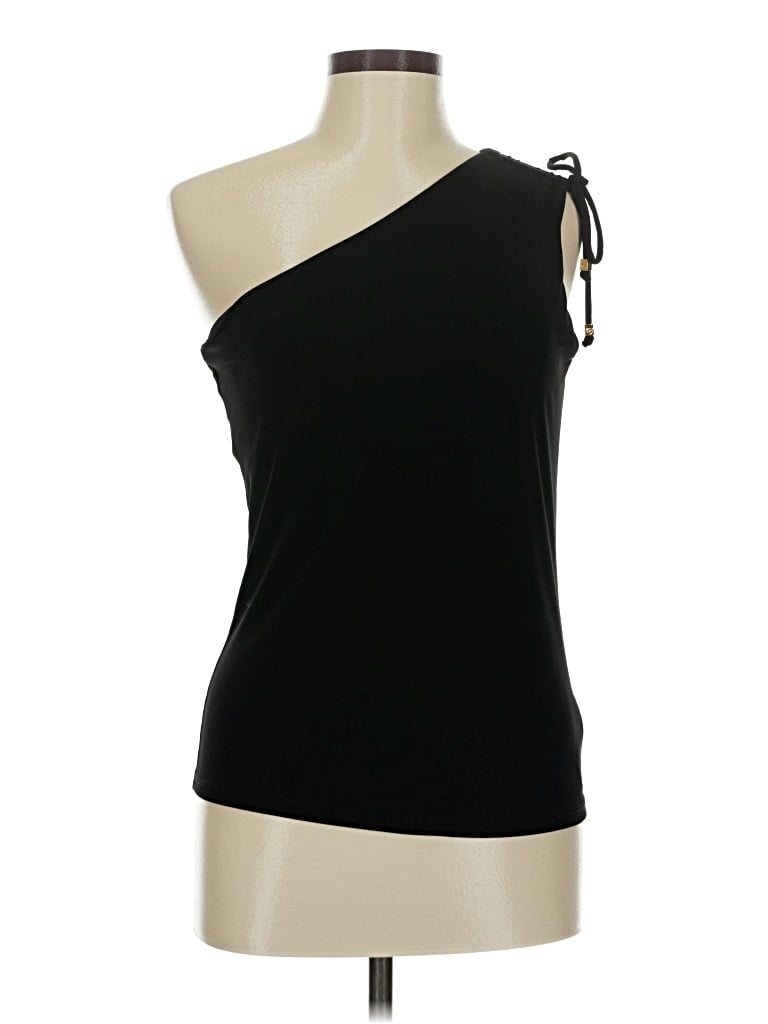 Pre-owned Michael Michael Kors Sleeveless Top Black One Shoulder Neckline Tops