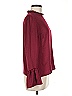 Topshop 100% Polyester Burgundy Long Sleeve Blouse Size 6 - photo 4