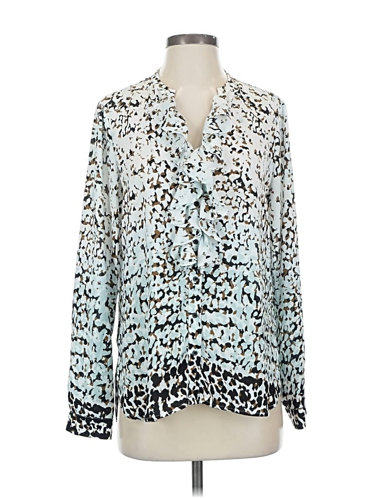 Pre-owned Karl Lagerfeld Long Sleeve Blouse In Blue
