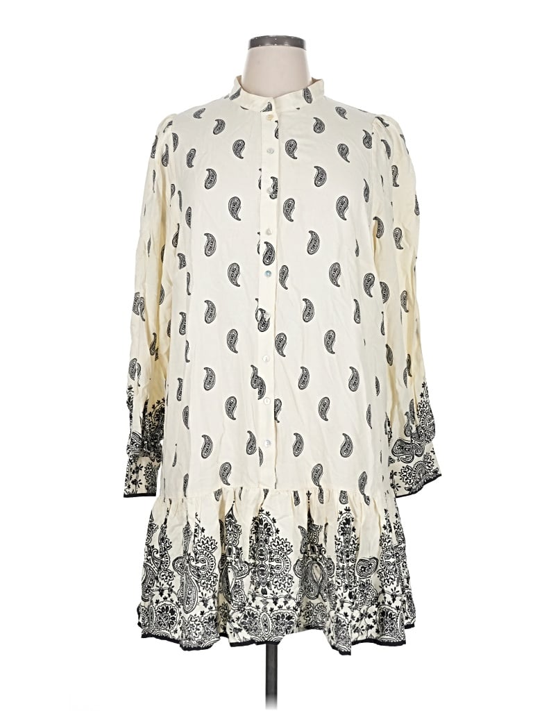 Pre-owned H&m Casual Dress In White