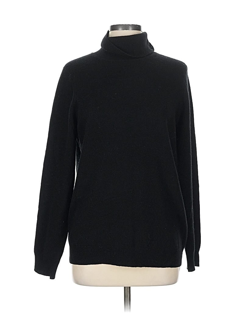 Pre-owned Charter Club Cashmere Pullover Sweater In Black