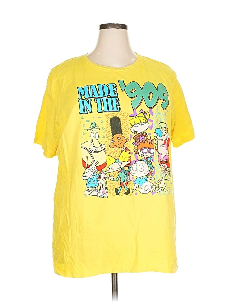 Pre-owned Nickelodeon Short Sleeve T-shirt In Yellow