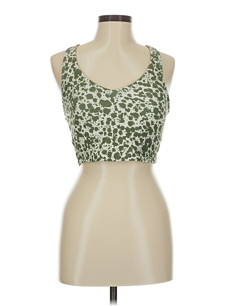 Pre-owned Sage Tank Top Green Strapless Neckline Tops