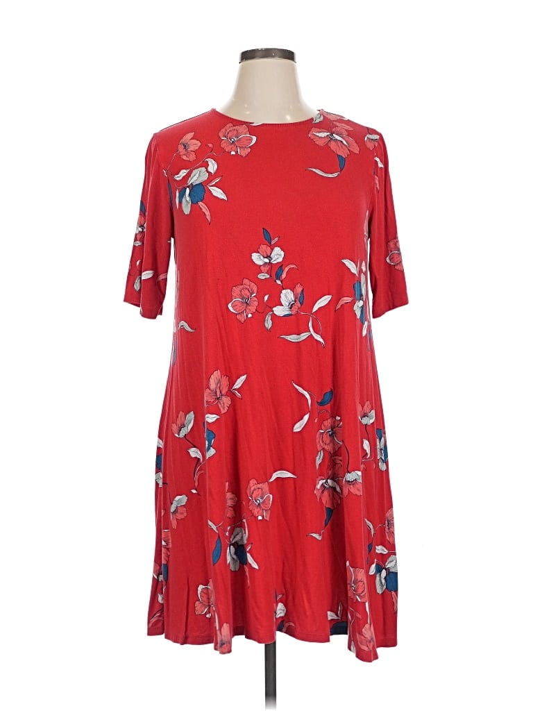 Pre-owned St. John's Bay Casual Dress In Red