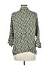 Zara Tweed Green 3/4 Sleeve Button-Down Shirt Size M - photo 2