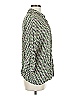 Zara Tweed Green 3/4 Sleeve Button-Down Shirt Size M - photo 4