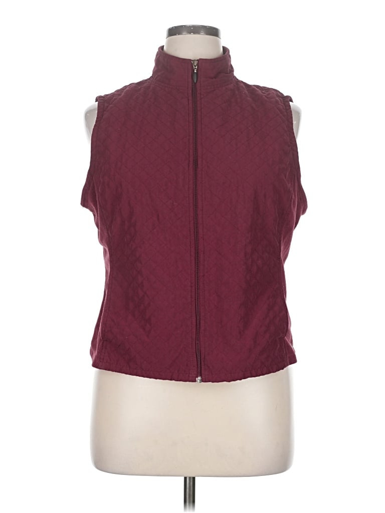 Pre-owned Columbia Vest In Burgundy