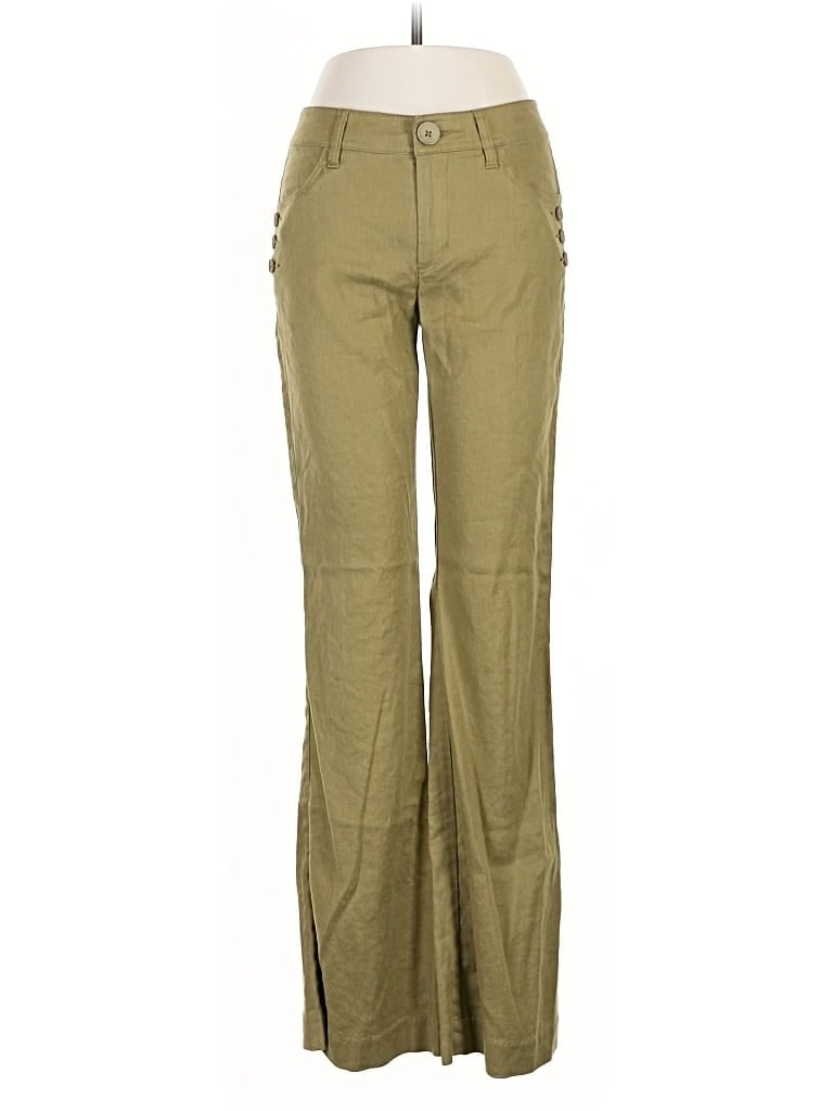 Pre-owned Cabi Linen Pants In Green