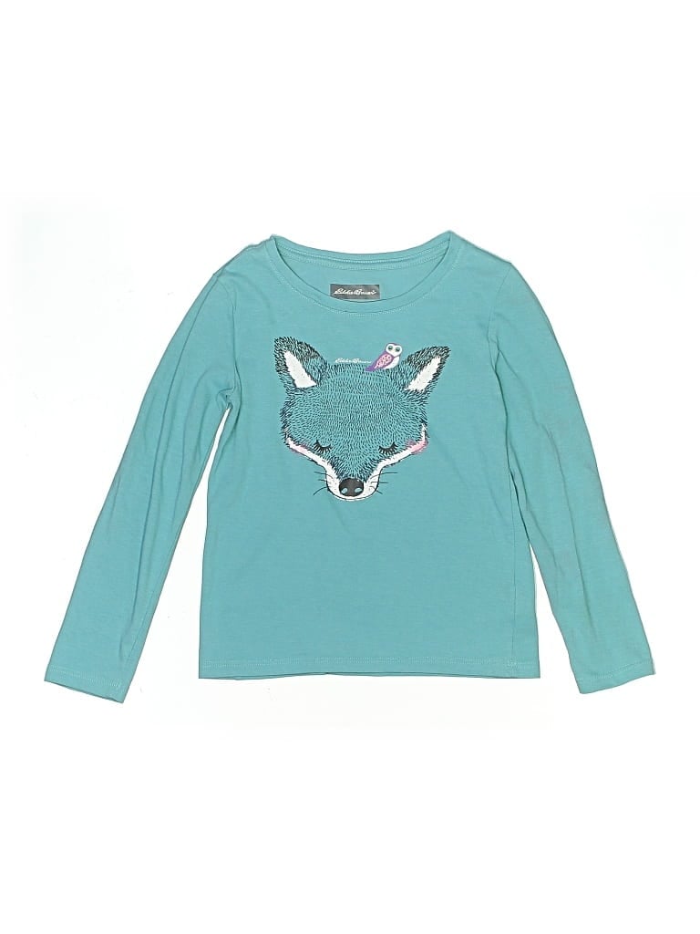 Pre-owned Eddie Bauer Kids' Long Sleeve T-shirt In Blue