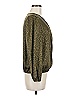 Miley + Molly 100% Polyester Green Gold Long Sleeve Blouse Size M - photo 4