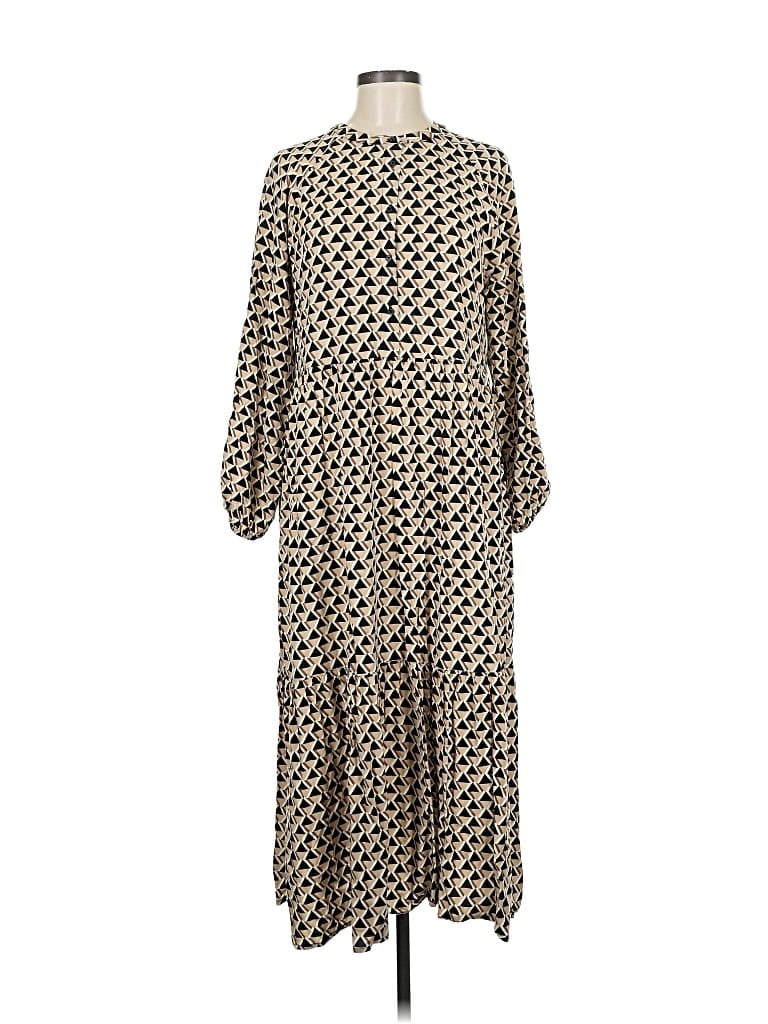 Pre-owned Mng Casual Dress In Brown