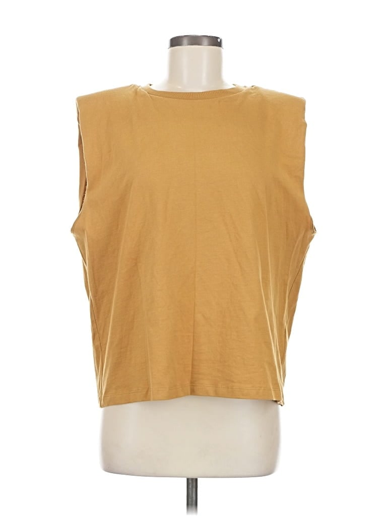 Pre-owned Allsaints Sleeveless T-shirt In Gold