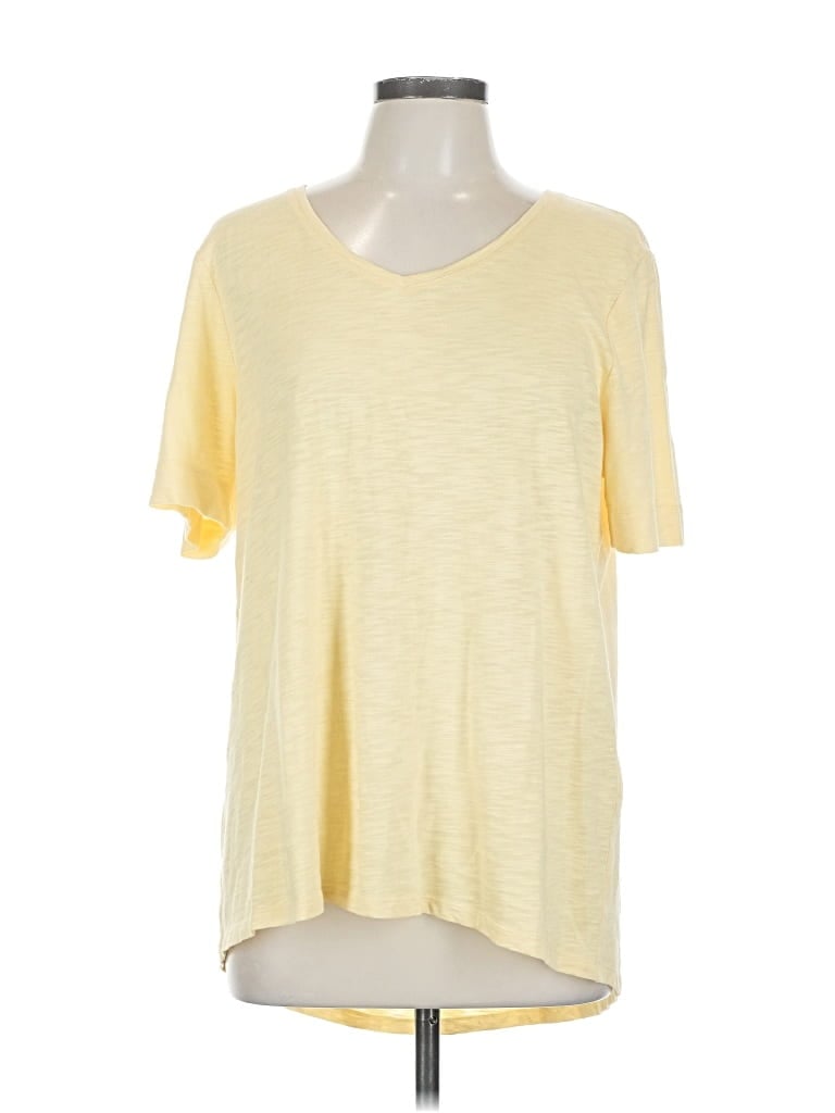 Pre-owned Chico's Short Sleeve T-shirt In Yellow