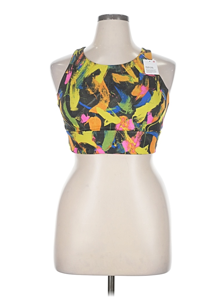 Pre-owned Lululemon Athletica Tank Top Yellow Halter Neckline Tops