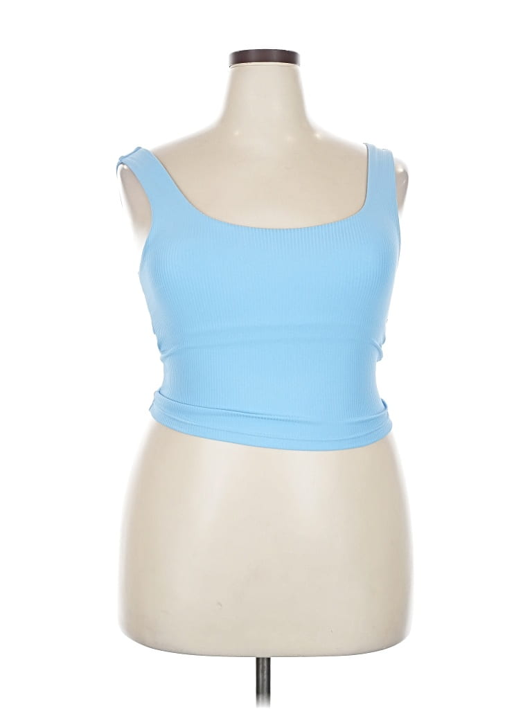 Pre-owned Fabletics Tank Top Blue Strapless Neckline Tops