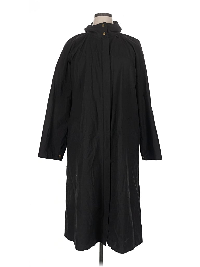 Pre-owned Garnet Hill Raincoat In Black