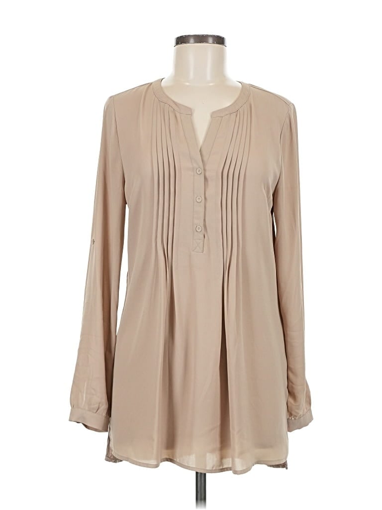 Pre-owned Dr2 Long Sleeve Blouse In Brown