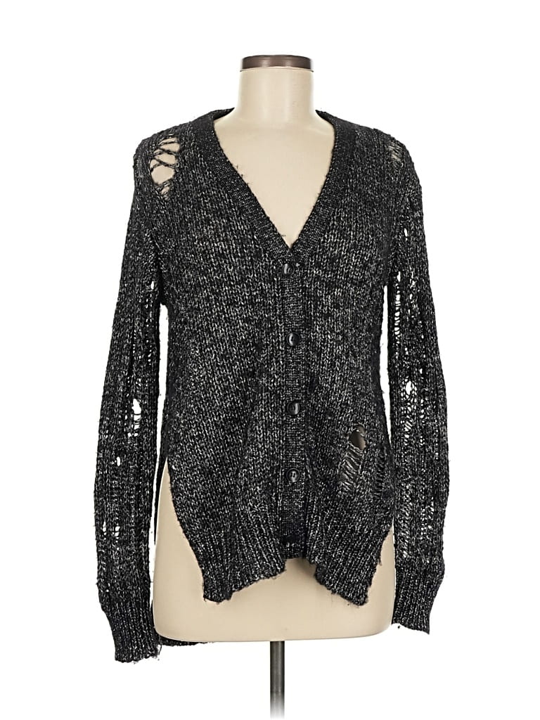 Pre-owned Pam & Gela Cardigan Sweater In Black