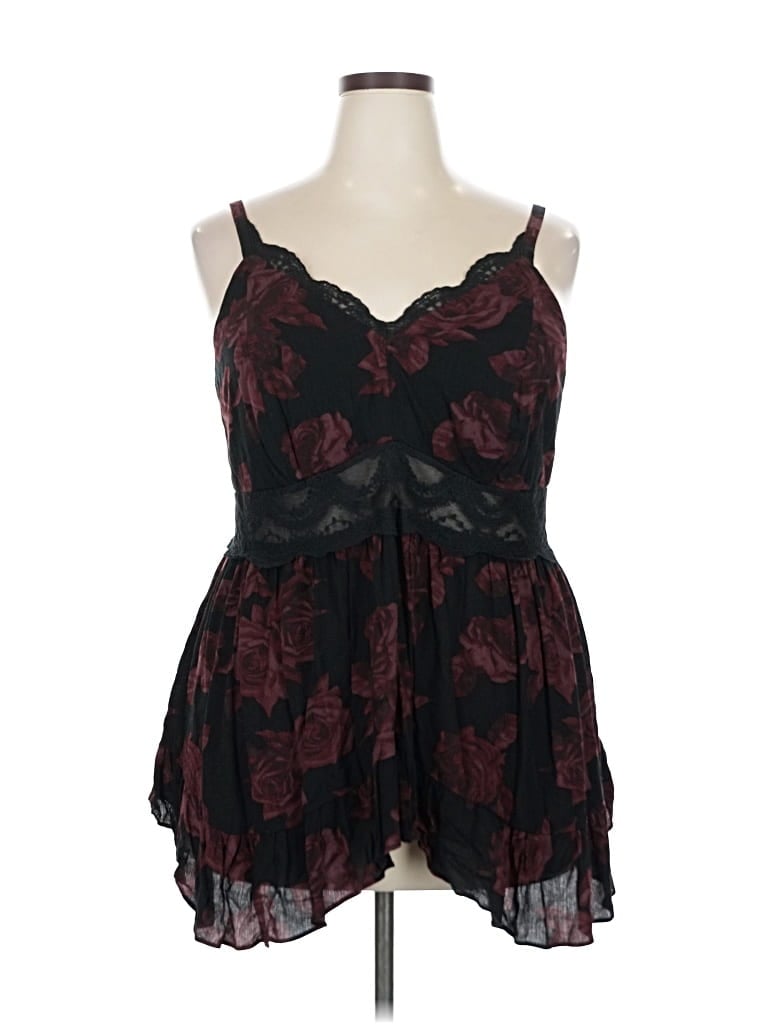 Pre-owned Torrid Sleeveless Blouse In Burgundy