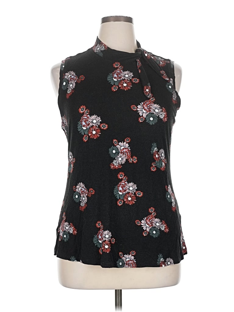 Pre-owned Modcloth Sleeveless Blouse In Black