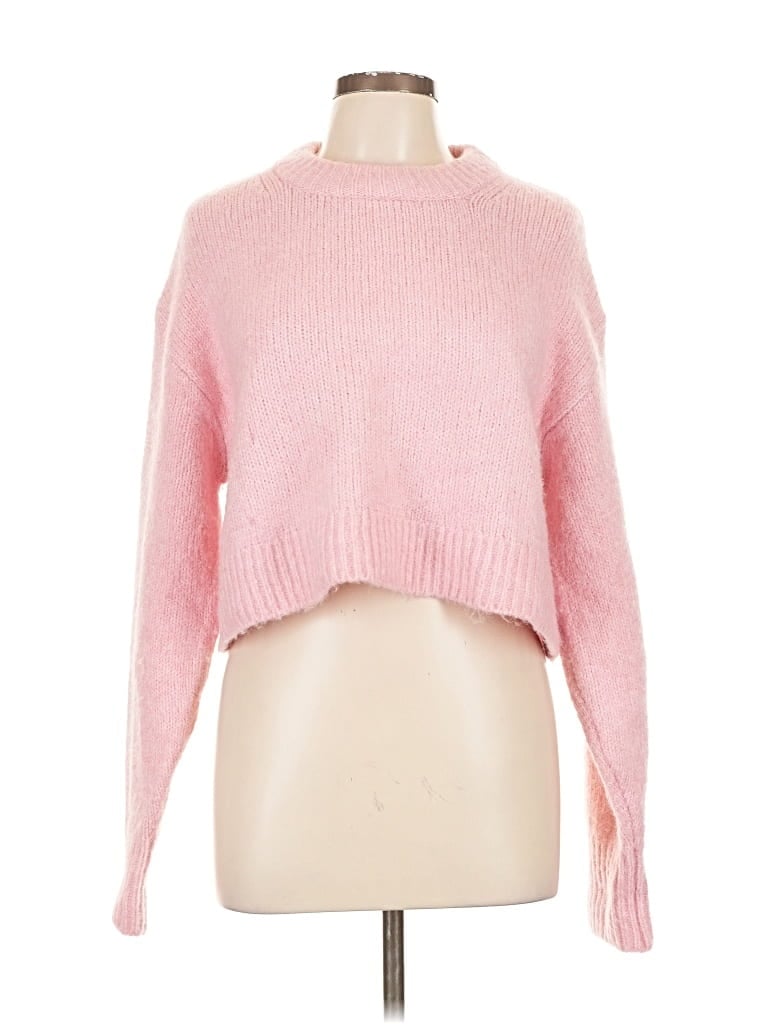 Pre-owned H&m Pullover Sweater In Pink