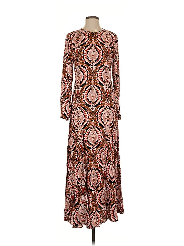 Pre-owned Farm Rio Casual Dress In Brown
