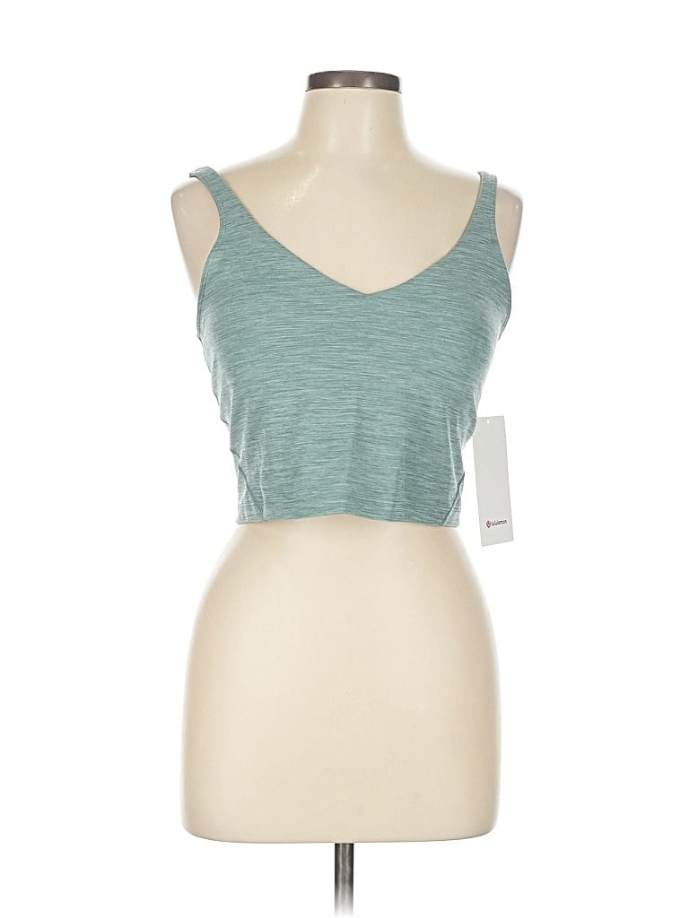 Pre-owned Lululemon Athletica Tank Top Teal Strapless Neckline Tops In Blue