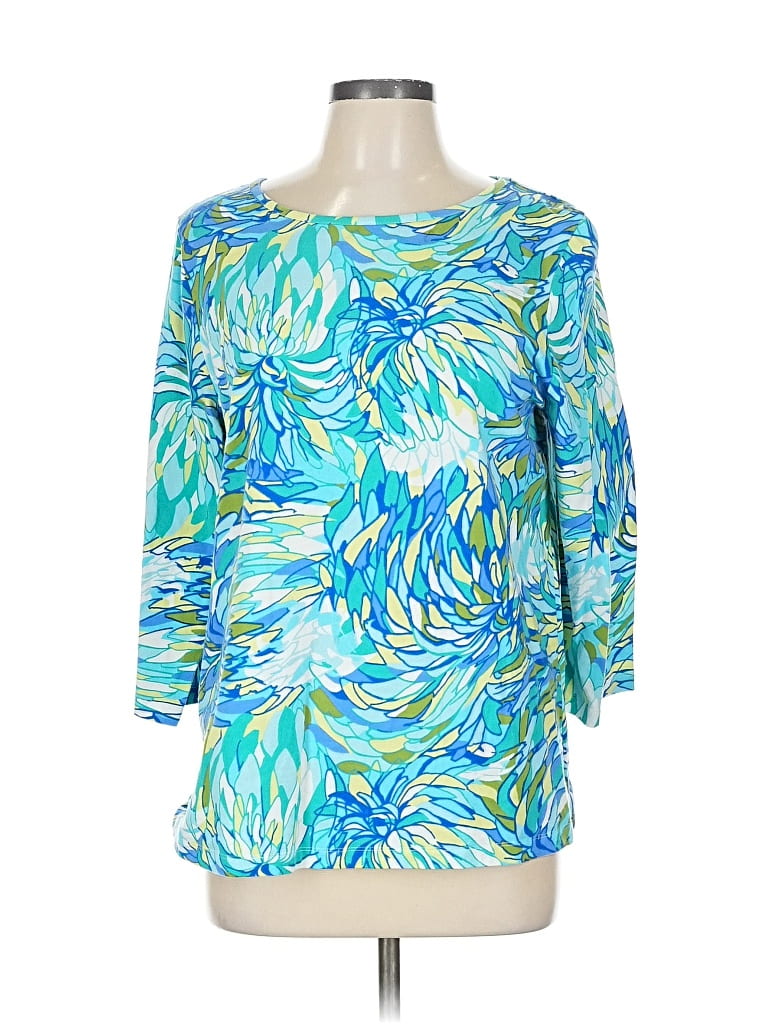 Pre-owned Appleseeds 3/4 Sleeve T-shirt In Blue