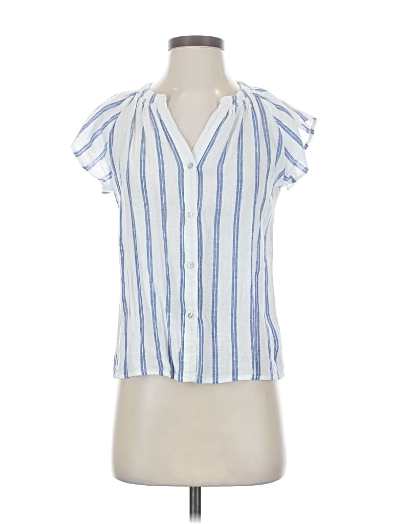 Pre-owned Rails Short Sleeve Blouse In Blue