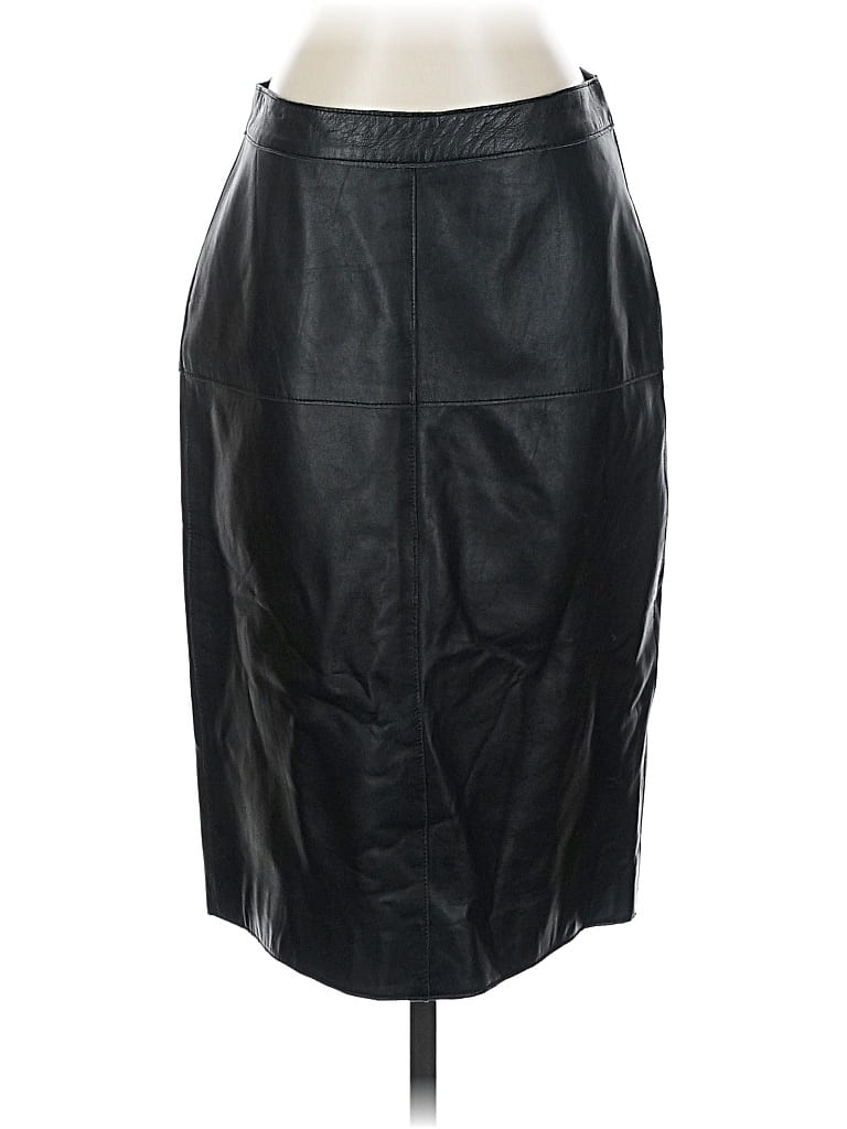 Pre-owned Isaac Mizrahi For Target Leather Skirt In Black