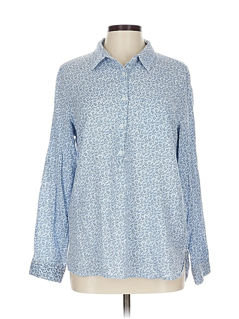 GAP OUTLET Pre-owned Long Sleeve Blouse In Blue