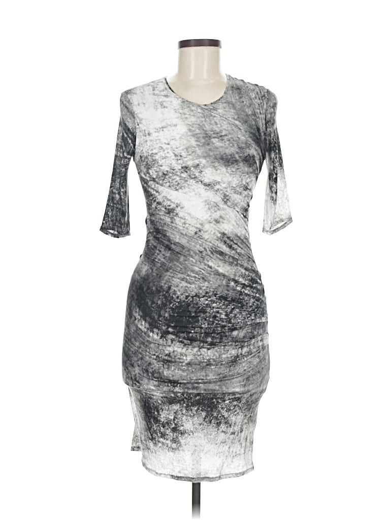 Pre-owned Helmut Lang Cocktail Dress In Gray