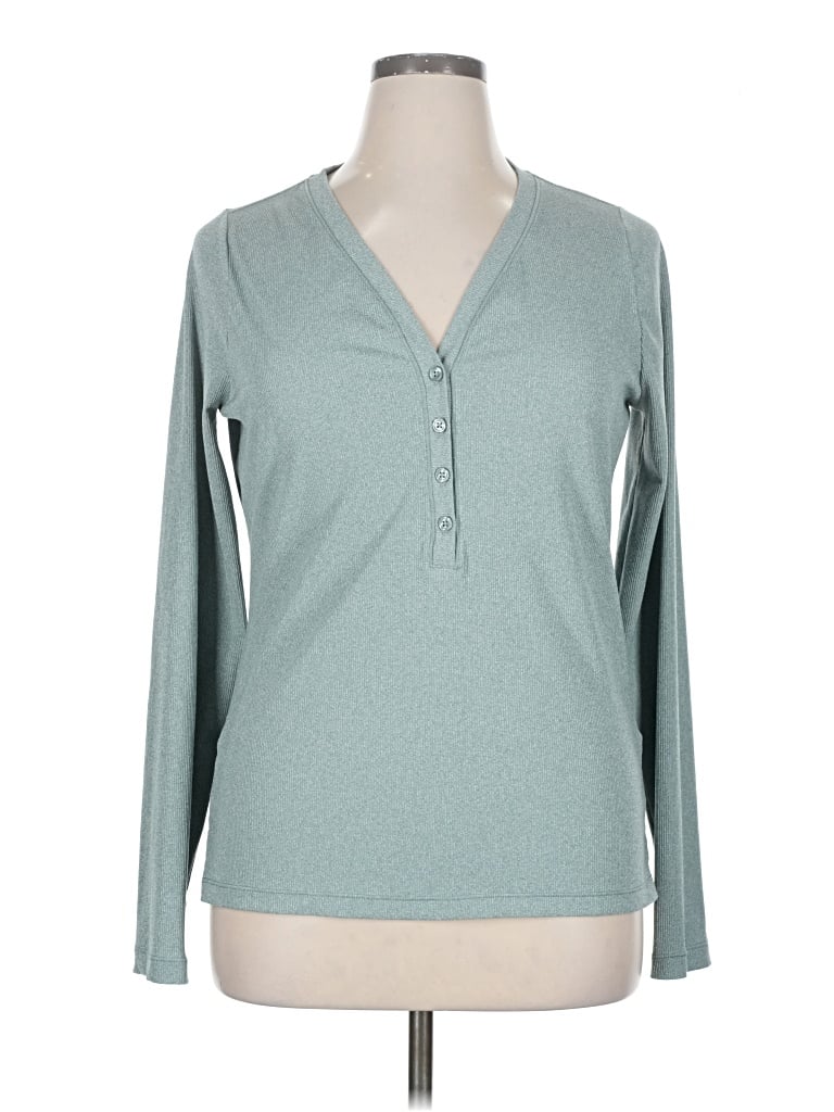 Pre-owned Athleta Cardigan Sweater In Blue