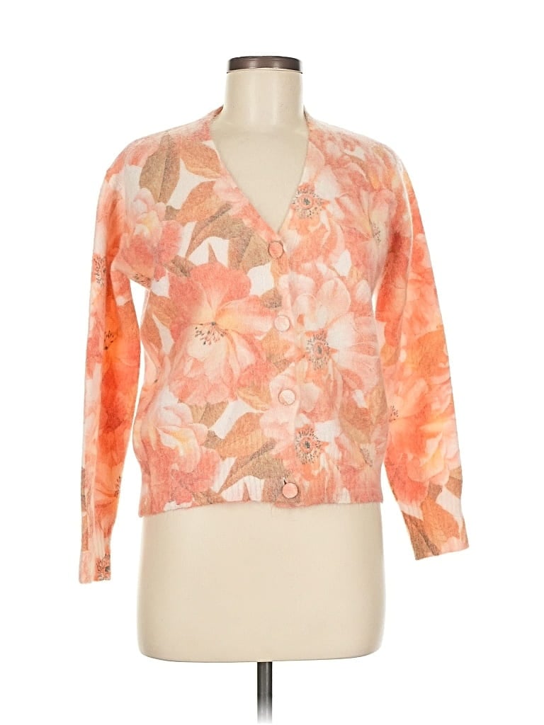 Pre-owned Assorted Brands Cardigan Sweater In Orange